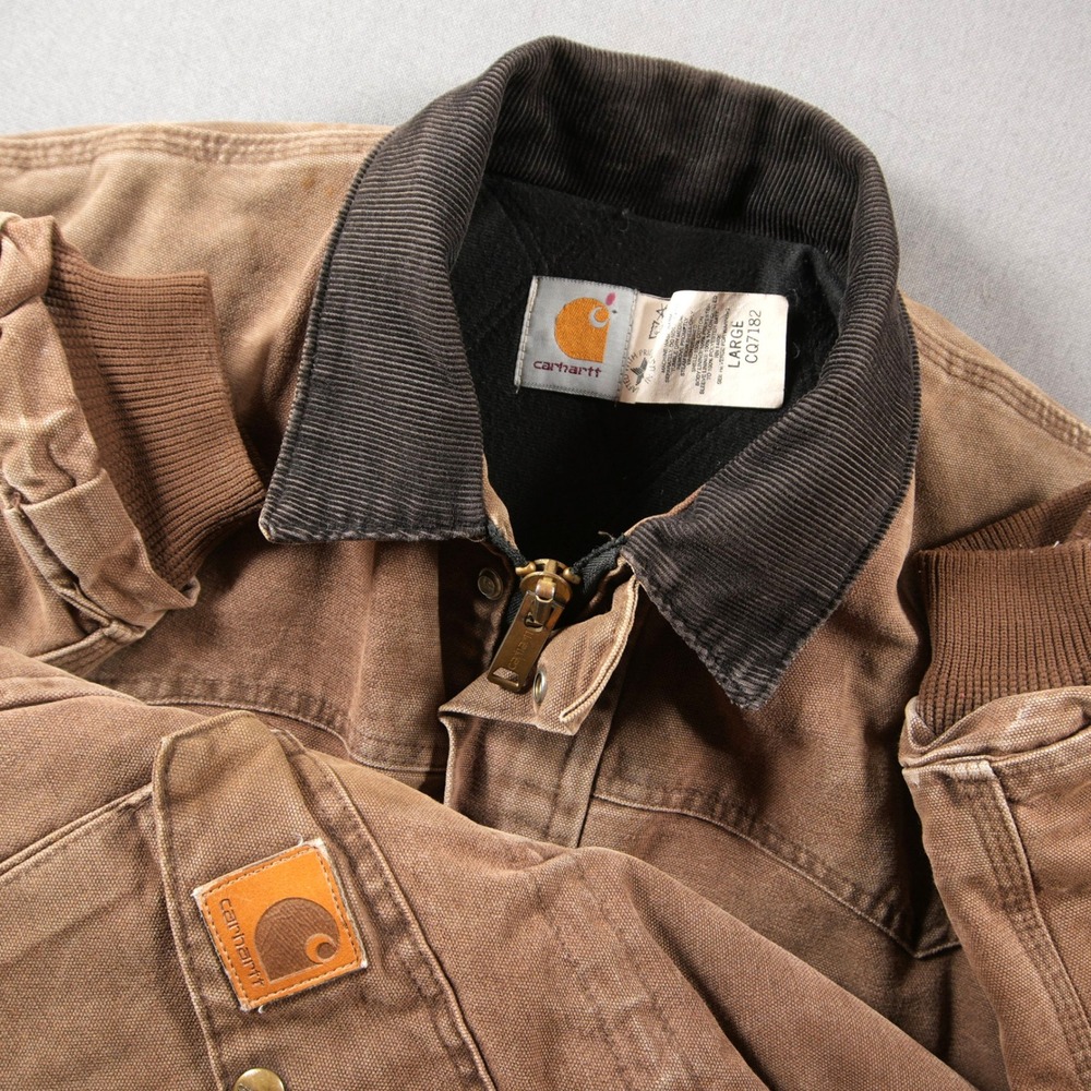 90's USA Carhartt CQ7182 Arctic Quilt-Lined Duck Men Chore Work Coat L Utility